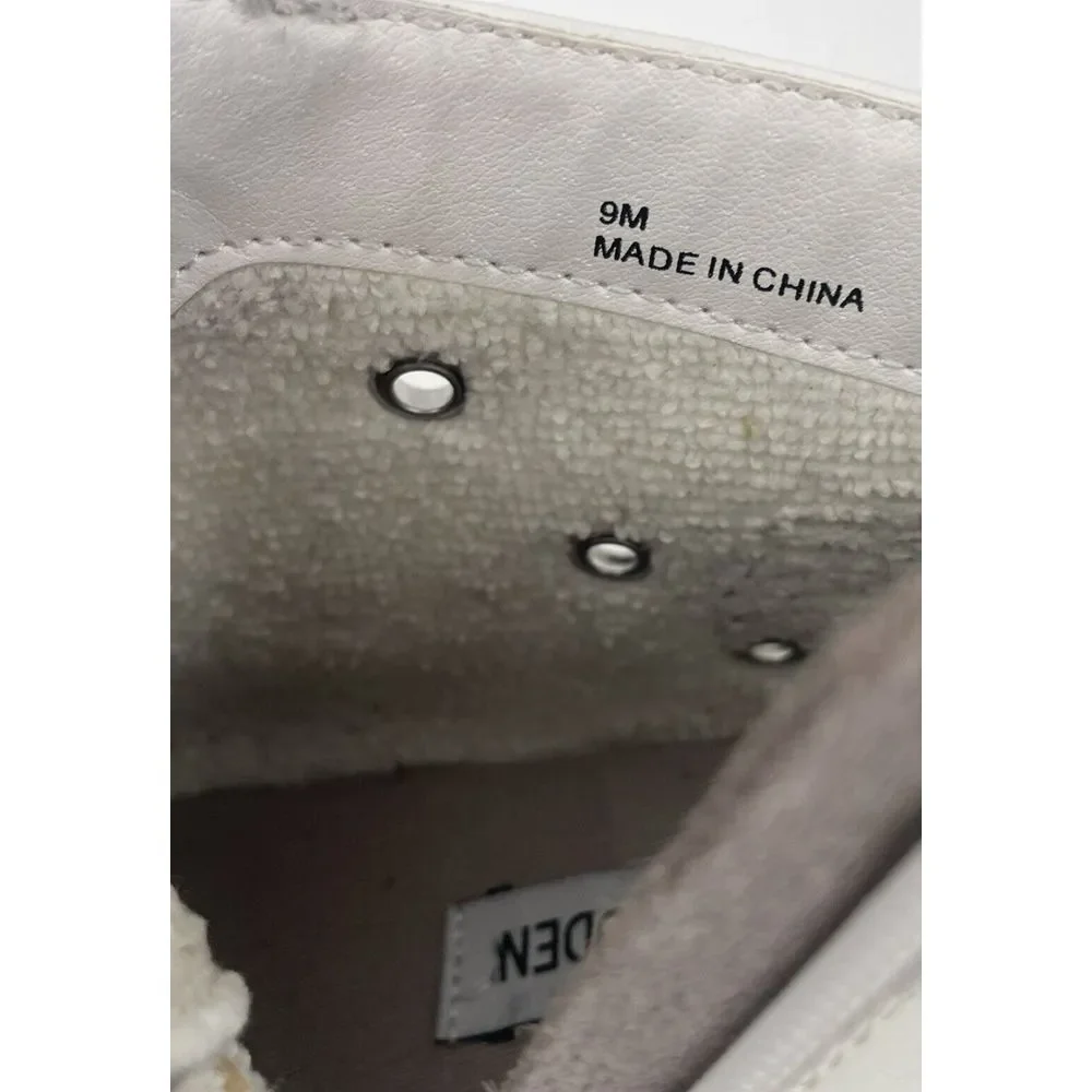 Steve Madden High Top Wedge Sneaker Women's 9 Star‎ Leather Upper Y2K Sabotage
